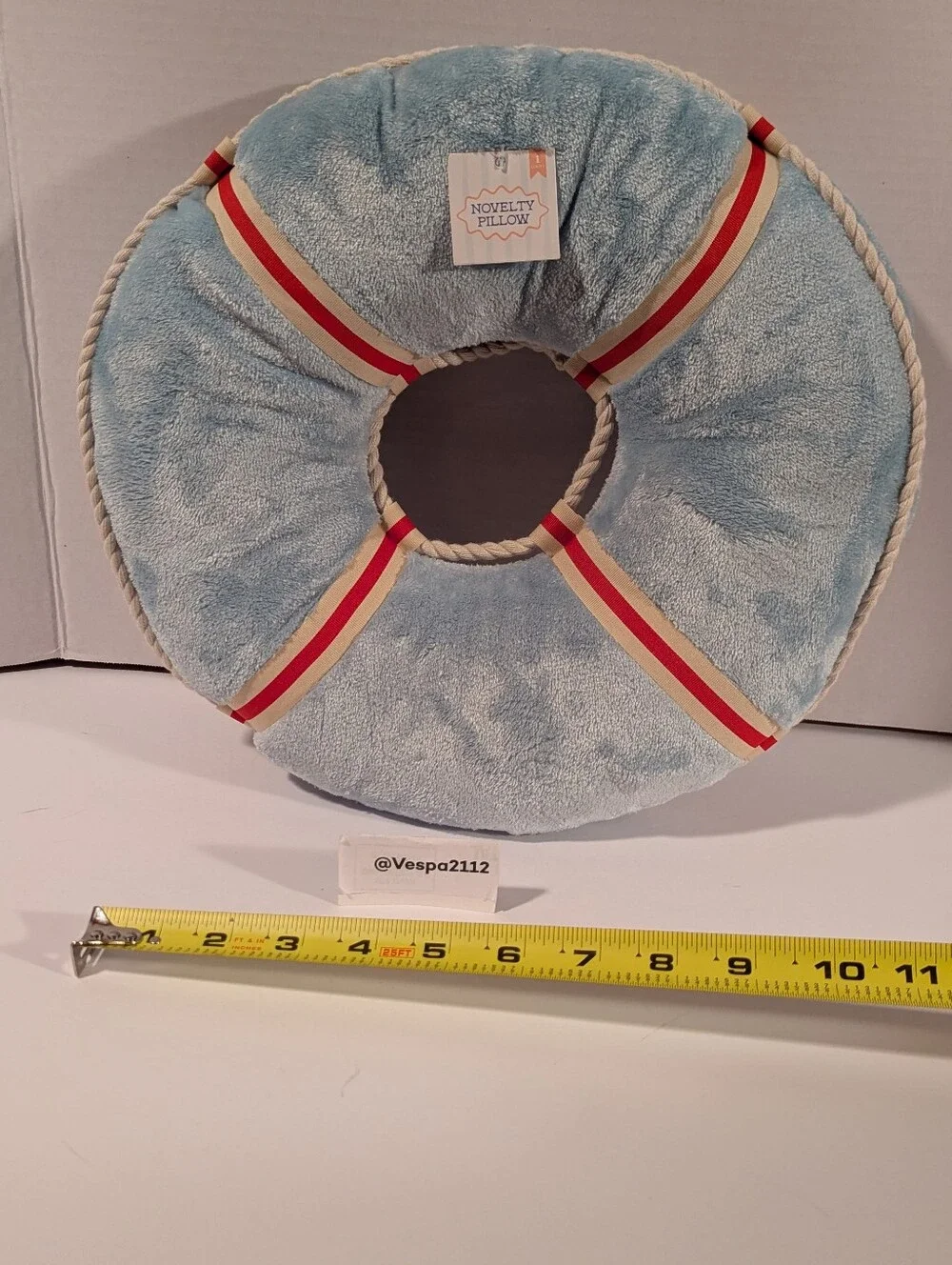 Target Bullseye Playground Summer Pillow Life Preserver Round Beach  Nautical